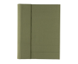 Recycled portfolio with large notepad and magnetic closure, A4 colour military green