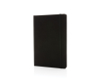 Notebook from recycled materials with elastic strap, A5, ruled pages colour black