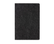 Recycled, branded felt notebook, A5, ruled pages colour black