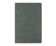 Recycled, branded felt notebook, A5, ruled pages colour green