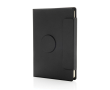 Eco magnetic portfolio with hardcover, A5, ruled pages colour black