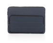 Recycled laptop sleeve with side pocket, 15.6\" colour navy-blue
