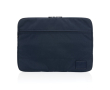 Branded laptop sleeve in recycled polyester, 15.6\" colour navy-blue