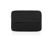 RPET laptop sleeve with seams and front pocket, 15.6\" colour black