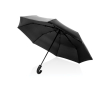 Automatic folding umbrella 21'' matte synthetic leather handle Ø108 colour black