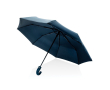 Automatic folding umbrella 21'' matte synthetic leather handle Ø108 colour navy-blue