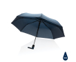 Compact windproof RPET umbrella, foldable, Ø97 cm colour navy-blue