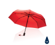 RPET umbrella with push-button open/close, Ø94 cm colour red