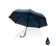 Compact windproof RPET umbrella with automatic open/close, Ø94 cm colour navy-blue