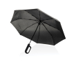 Windproof RPET umbrella with clip handle, Ø97 cm colour black