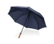 Semi-automatic RPET umbrella, 30\", metal shaft, Ø154 cm colour navy-blue