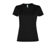 Women's recycled polyester sports t-shirt, 100 g/m², Roly colour black