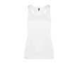 Women's sports vest made of technical fabric, 140 g/m², Roly colour white