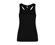 Women's sports vest made of technical fabric, 140 g/m², Roly colour black
