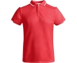 Men's short-sleeve bi-colour polyester polo shirt 140 g/m², Roly  colour red