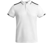 Men's short-sleeve bi-colour polyester polo shirt 140 g/m², Roly  colour white