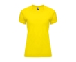 Women’s 100% polyester technical t-shirt, 135 g/m², Roly colour yellow