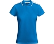 Women's short-sleeve bi-colour polyester polo shirt 140 g/m², Roly  colour royal blue