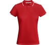 Women's short-sleeve bi-colour polyester polo shirt 140 g/m², Roly  colour red