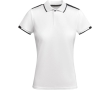 Women's short-sleeve bi-colour polyester polo shirt 140 g/m², Roly  colour white