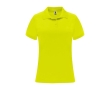 Women’s pique-knit technical polyester polo shirt, 150 g/m², Roly colour neon yellow