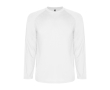 Men's long-sleeved polyester sports t-shirt, 150 g/m², Roly colour white