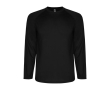 Men's long-sleeved polyester sports t-shirt, 150 g/m², Roly colour black