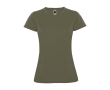 Women’s pique-knit technical polyester t-shirt, 150 g/m², Roly  colour military green