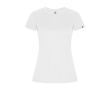 Women’s technical t-shirt with 50% recycled polyester, 135 g/m², Roly colour white