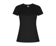 Women’s technical t-shirt with 50% recycled polyester, 135 g/m², Roly colour black