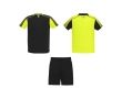Unisex polyester sports set with 2 T-shirts, 140 g/m2, Roly  colour neon yellow