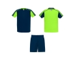 Unisex polyester sports set with 2 T-shirts, 140 g/m2, Roly  colour neon green