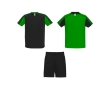 Unisex polyester sports set with 2 T-shirts, 140 g/m2, Roly  colour green