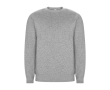 Unisex organic cotton and recycled polyester sweater, 300 g/m², Roly colour heather light grey