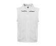 Unisex 100% polyester fleece vest with stand collar, 300 g/m², Roly colour white