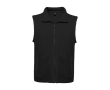 Unisex 100% polyester fleece vest with stand collar, 300 g/m², Roly colour black