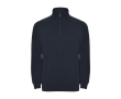 Cotton and polyester sweatshirt with half zipper, 280 g/m², Roly colour navy-blue