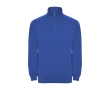 Cotton and polyester sweatshirt with half zipper, 280 g/m², Roly colour royal blue
