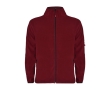 Full-zip polyester fleece branded sweatshirt, 300 g/m², Roly colour burgundy