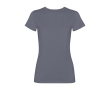 Women’s fitted short sleeve T-shirt, 280 g/m2, Roly Fiyi colour dark grey