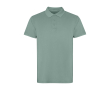 Unisex short sleeve polo, washed finish, 200 g/m2, Roly Cobain colour dark green