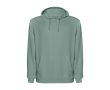 Unisex hoodie, washed finish, 250 g/m2, Roly Kenia  colour dark green
