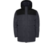 Unisex bi-colour hooded down-style polyester jacket, Roly colour black