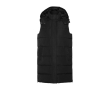 Roly women's hooded polyester padded thermal gilet colour black