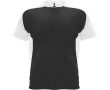 Unisex short-sleeve sports polyester t-shirt 140 g/m², Roly colour black