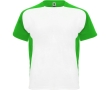 Unisex bi-colour sports polyester t-shirt 140 g/m², Roly  colour green