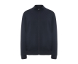 Unisex high-neck cotton and polyester sweater, 280 g/m², Roly colour navy-blue