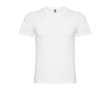 Men's V-neck cotton short-sleeved t-shirt, 155 g/m², Roly colour white