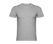 Men's V-neck cotton short-sleeved t-shirt, 155 g/m², Roly colour heather light grey