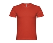 Men's V-neck cotton short-sleeved t-shirt, 155 g/m², Roly colour red
